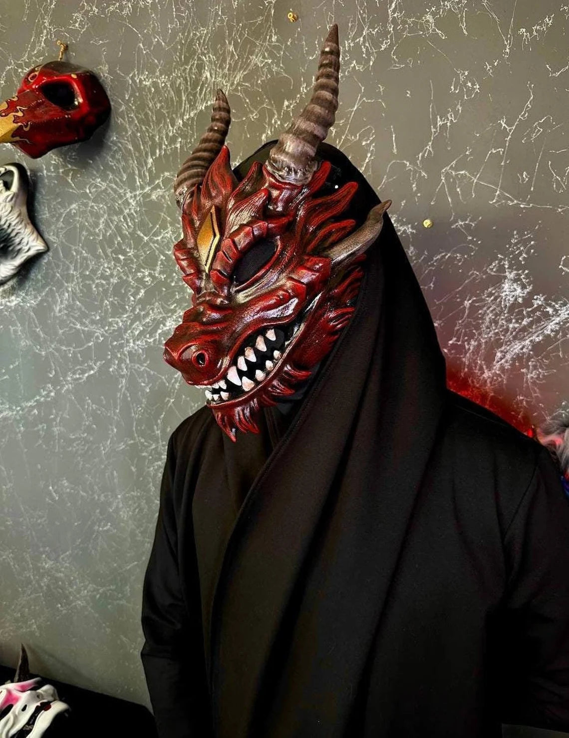 Red - Alodidae Dragon Mask