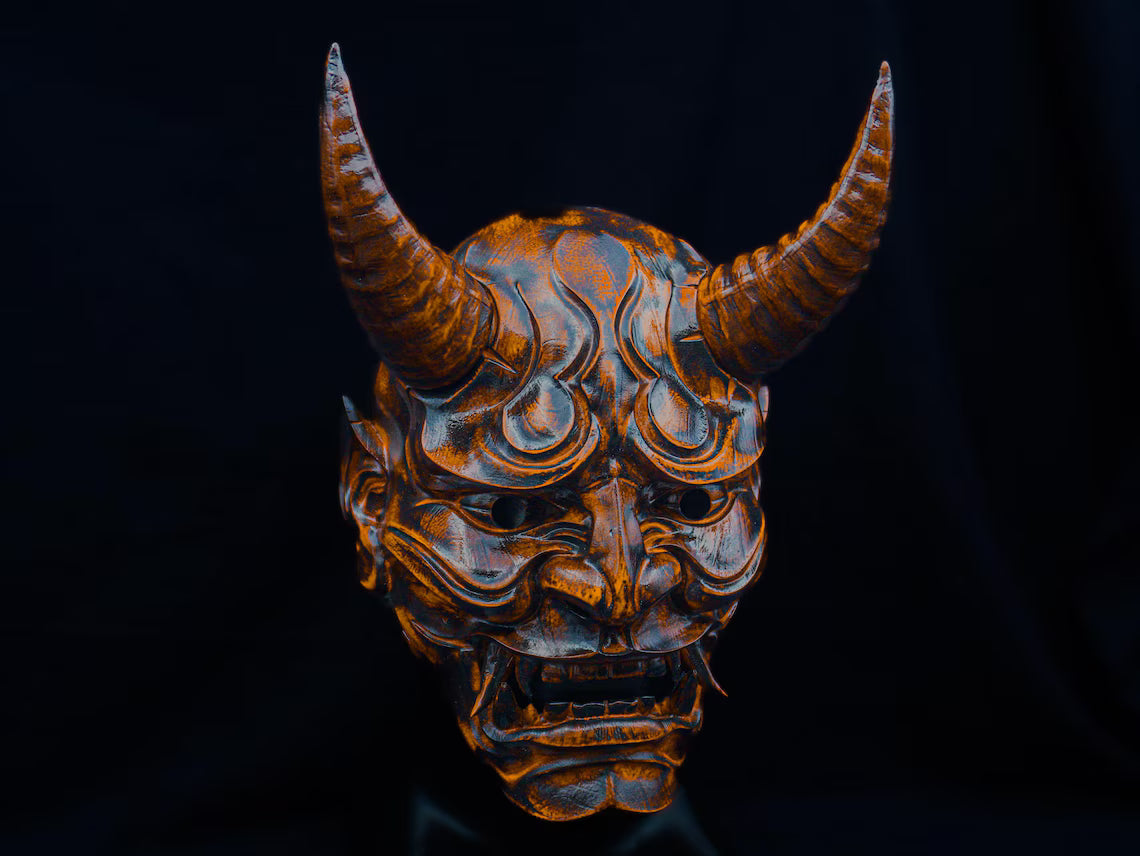Hand Painted Oni Mask