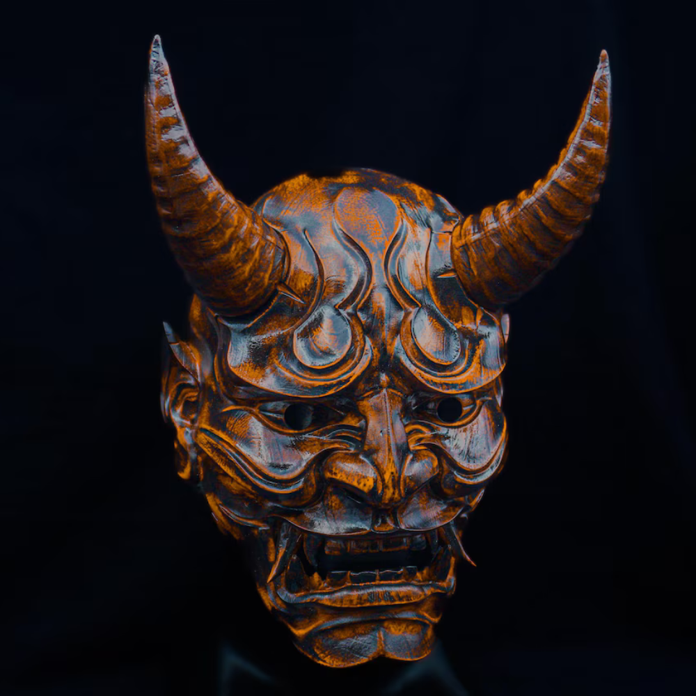 Hand Painted Oni Mask