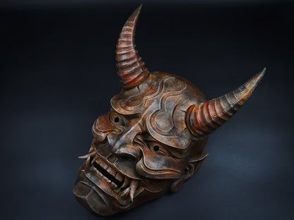Dark Hannya Mask - Japanese Warior Mask - Hand Made
