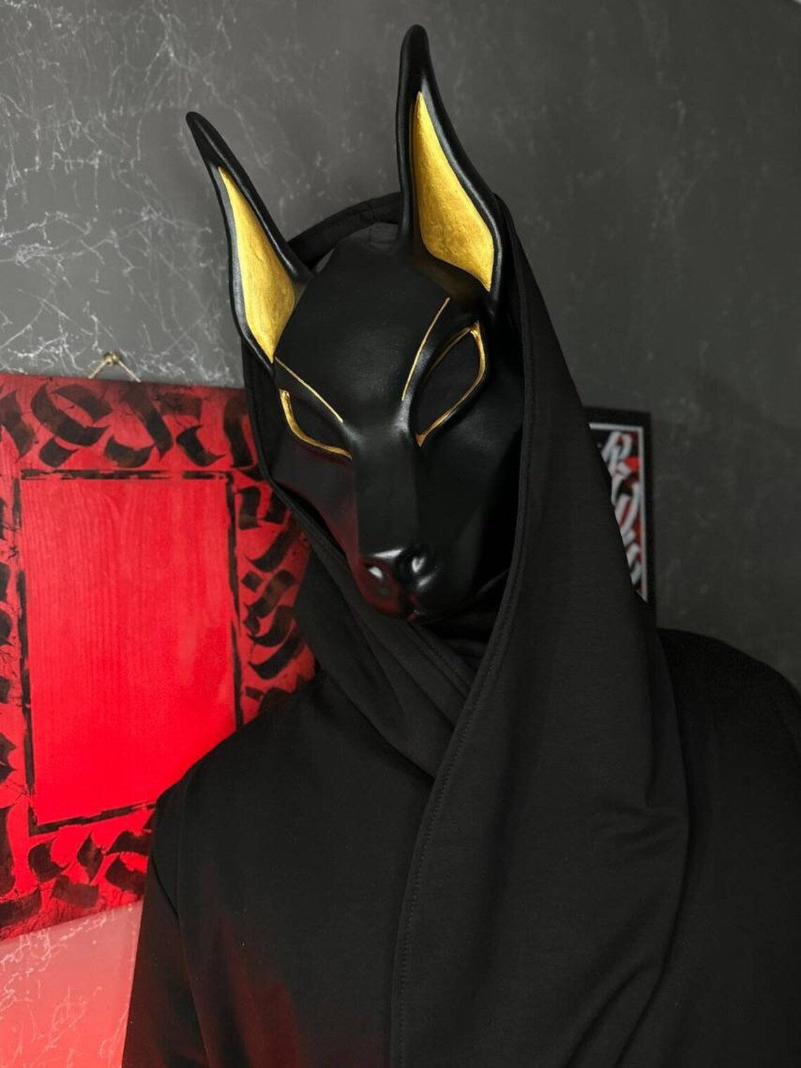 Egyptian Black Anubis Mask