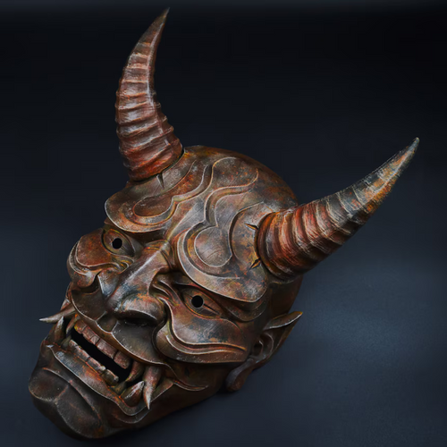 Dark Hannya Mask - Japanese Warior Mask - Hand Made