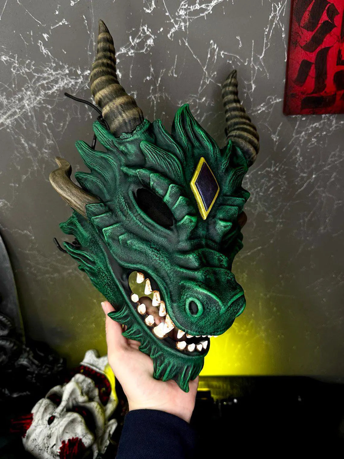 Red - Alodidae Dragon Mask
