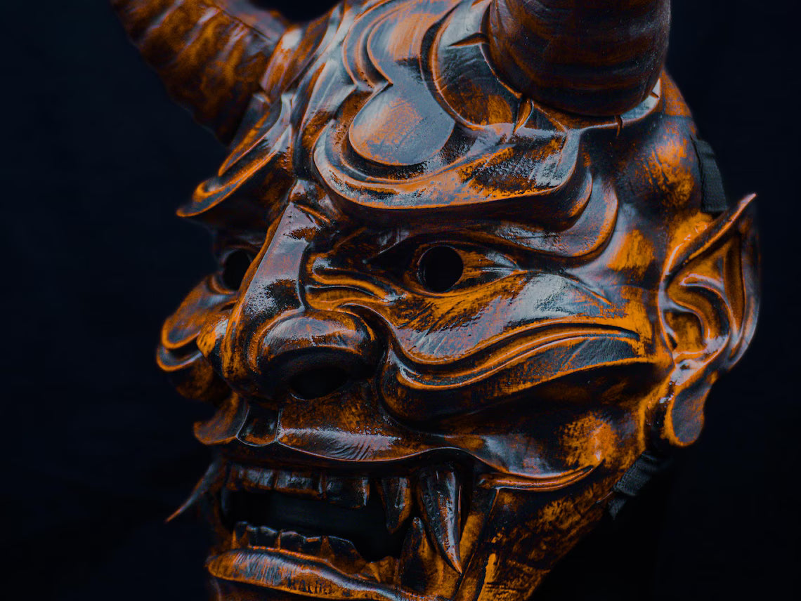 Hand Painted Oni Mask