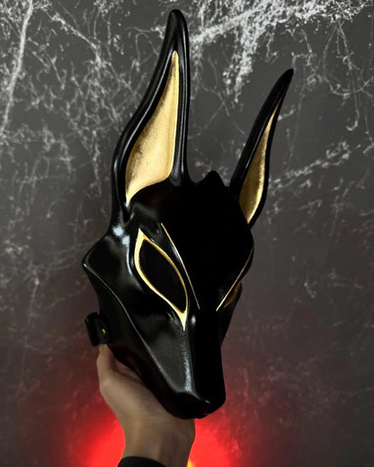 Egyptian Anubis Mask – Black & Gold