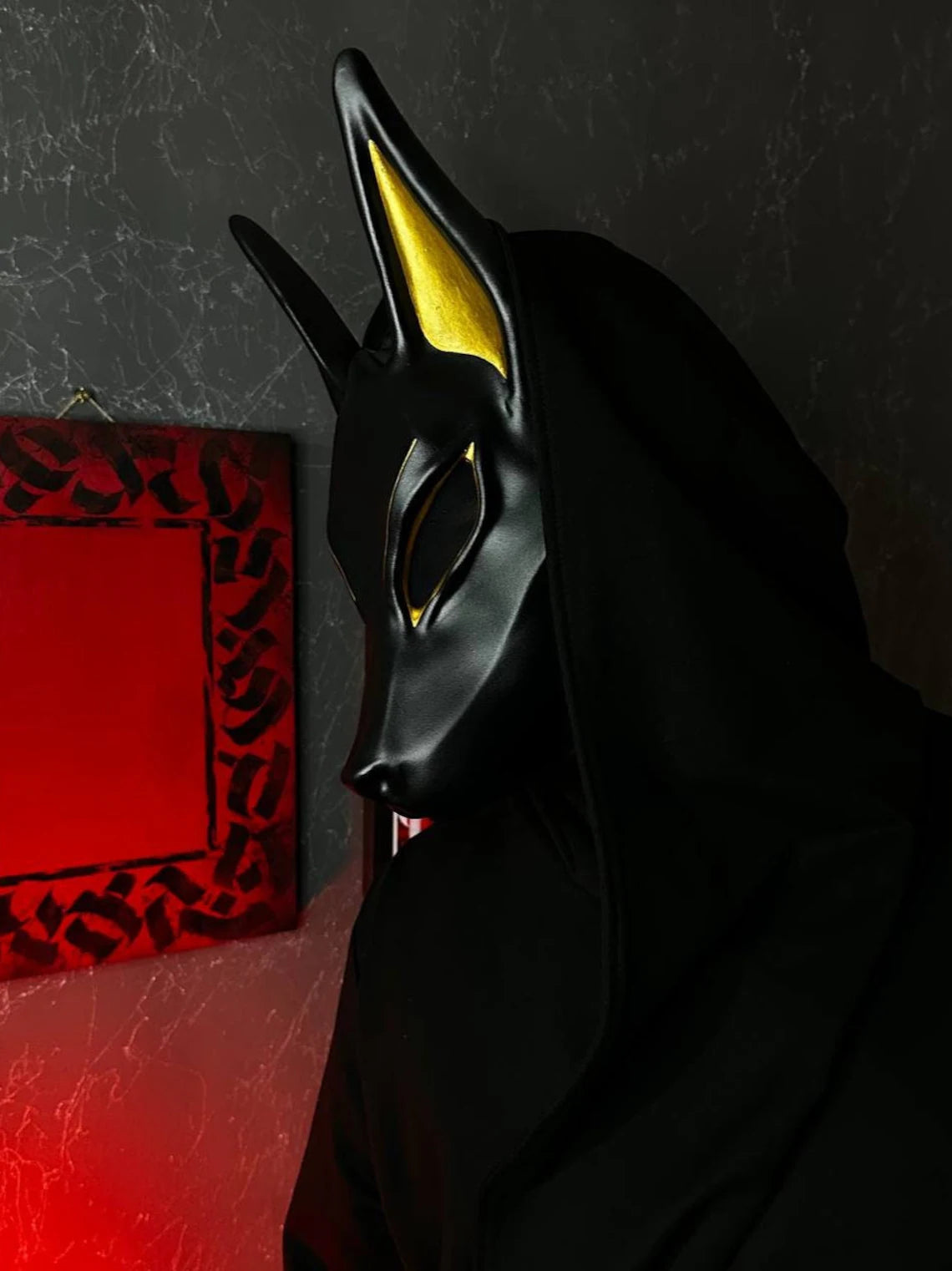 Egyptian Black Anubis Mask