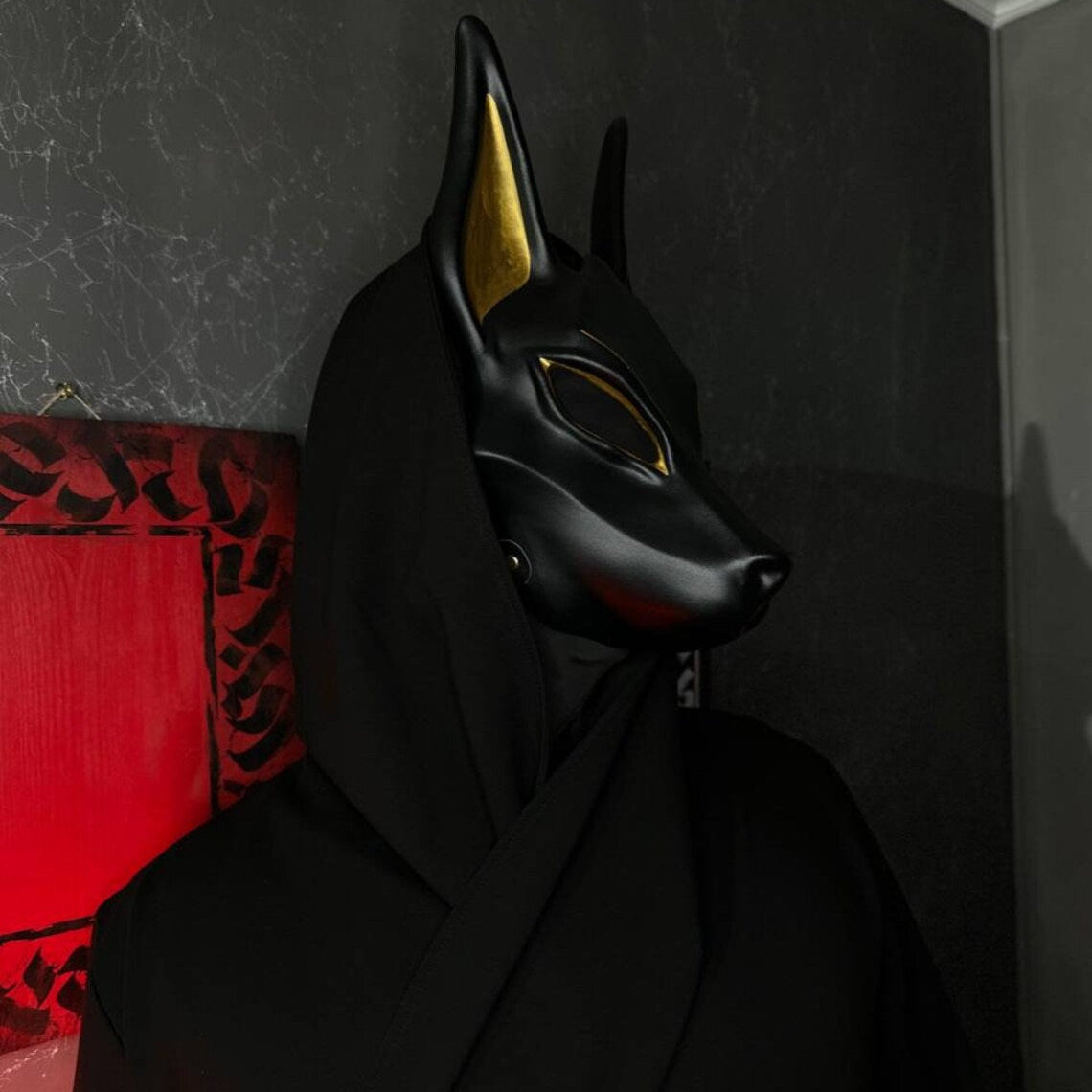Egyptian Black Anubis Mask