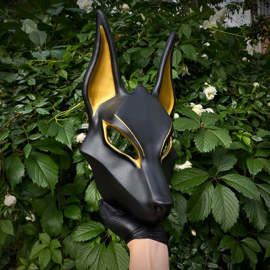 Egyptian Black Anubis Mask